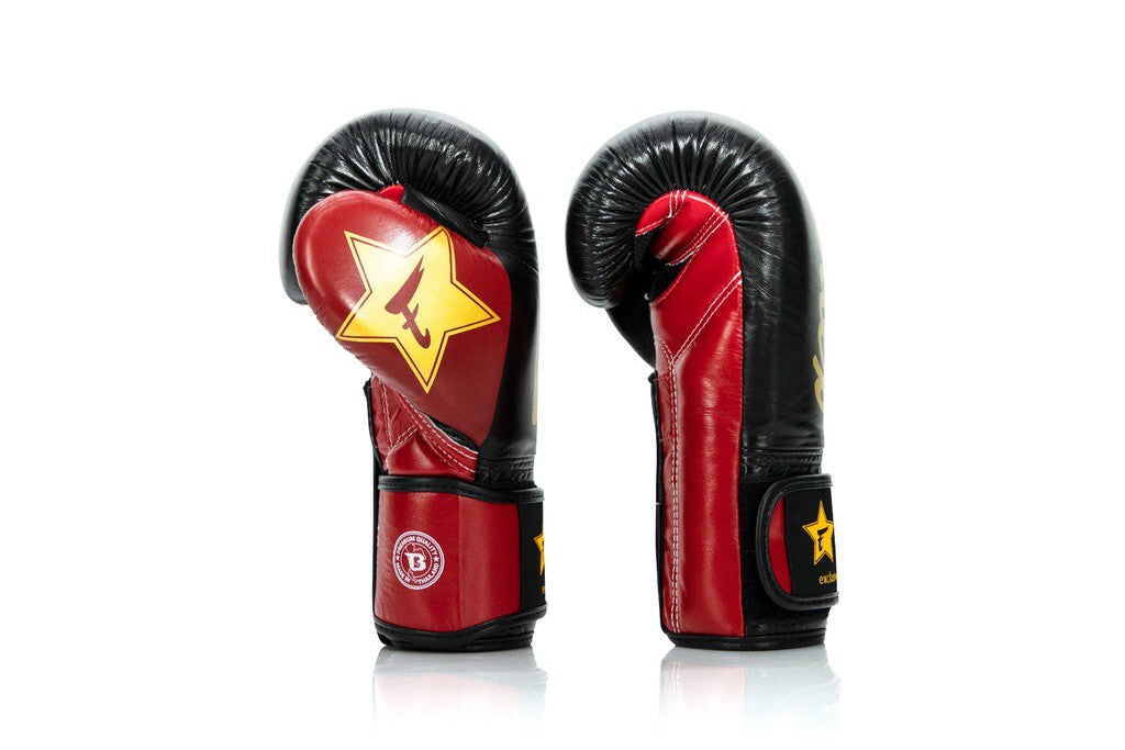 Gants de boxe Fairtex x Booster FXB BG V2 – Noir / Rouge / Or