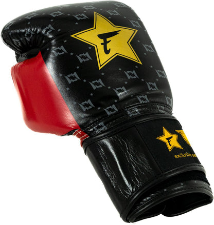 Fairtex x Booster BG Boxing Gloves – Star Black/Wine Red