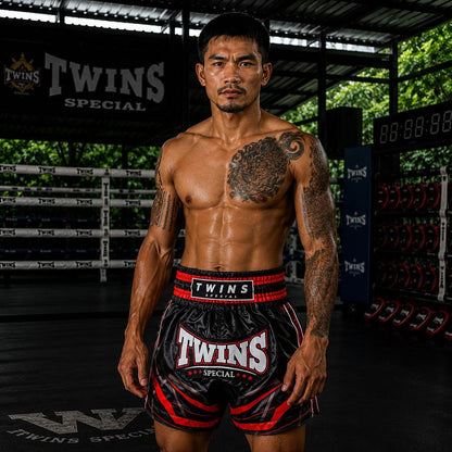 Short Muay Thaï Twins TTBL – Racing Red