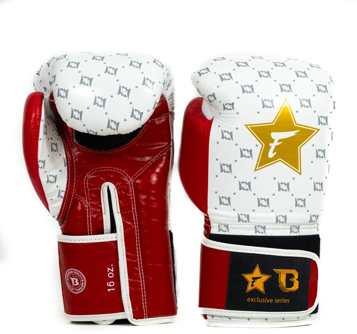 Fairtex x Booster BG Boxing Gloves – Star White/Wine Red