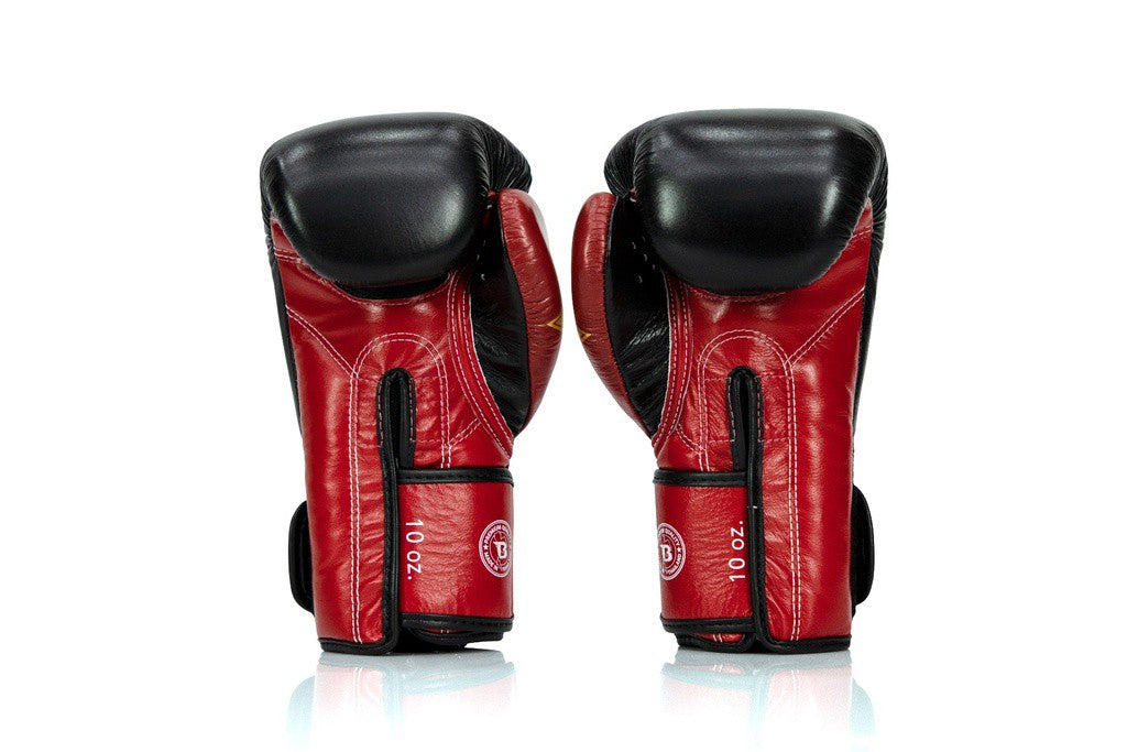 Gants de boxe Fairtex x Booster FXB BG V2 – Noir / Rouge / Or