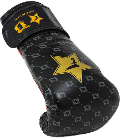 Fairtex x Booster BG Boxing Gloves – Star Black/Wine Red