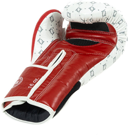 Fairtex x Booster BG Boxing Gloves – Star White/Wine Red