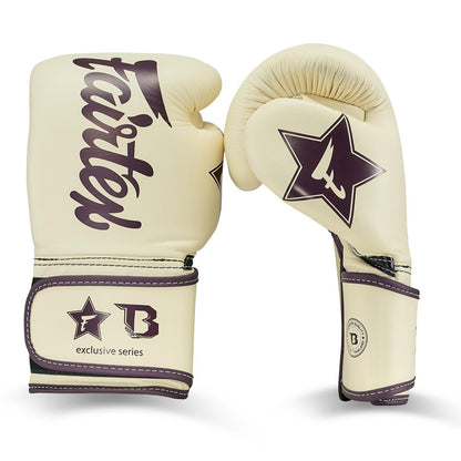 Fairtex x Booster BG V2 Boxing Gloves – Cream
