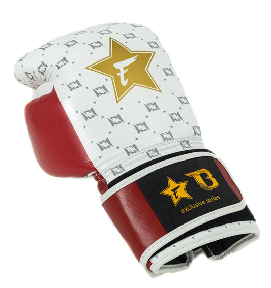 Gants de boxe Fairtex x Booster BG – Star White/Wine Red