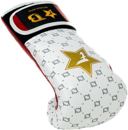 Fairtex x Booster BG Boxing Gloves – Star White/Wine Red